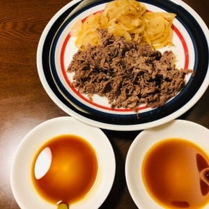 牛ロース薄切り肉であっさり焼肉